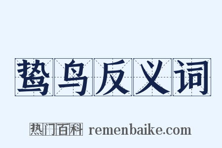 鸷鸟反义词是什么意思的图片